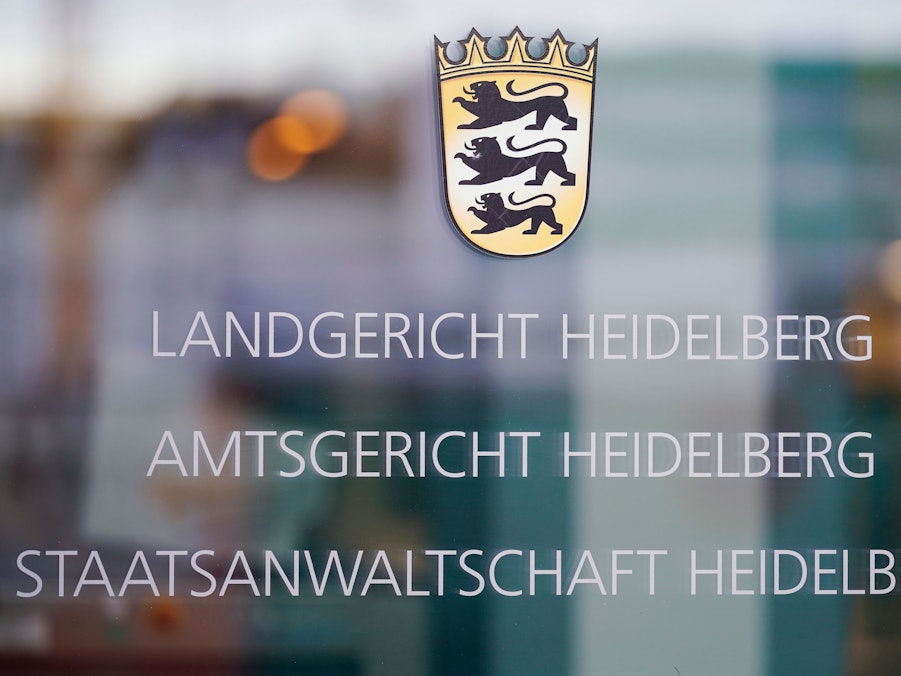 Schriftzüge von Landgericht, Amtsgericht und Staatsanwaltschaft Heidelberg