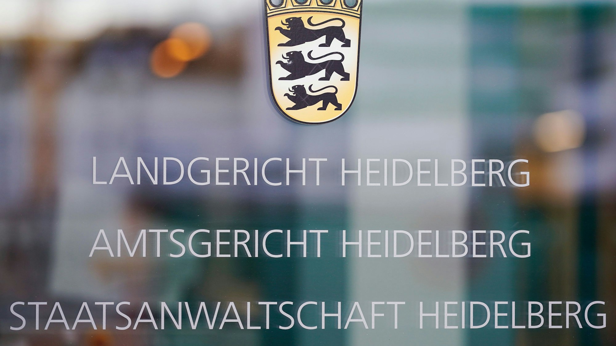 Schriftzüge von Landgericht, Amtsgericht und Staatsanwaltschaft Heidelberg