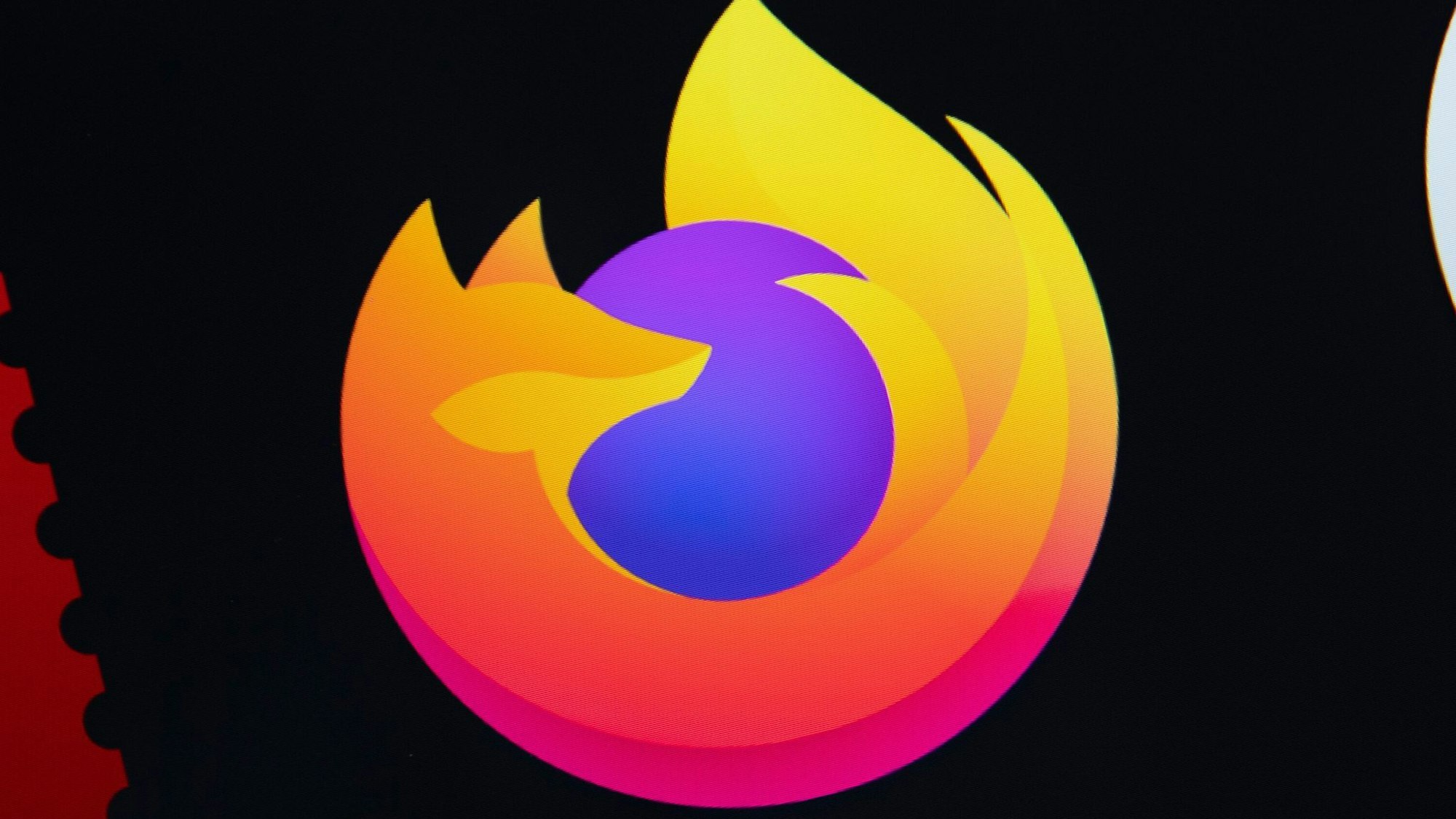 Das Firefox-Logo auf einem Laptop