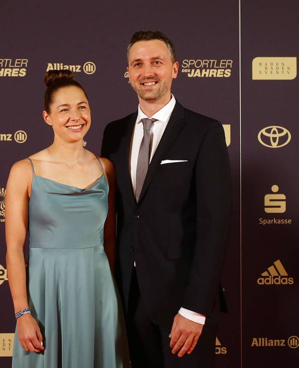 Gina Lückenkemper und Stefan Vogel bei der „Sportler des Jahres“-Gala 2022