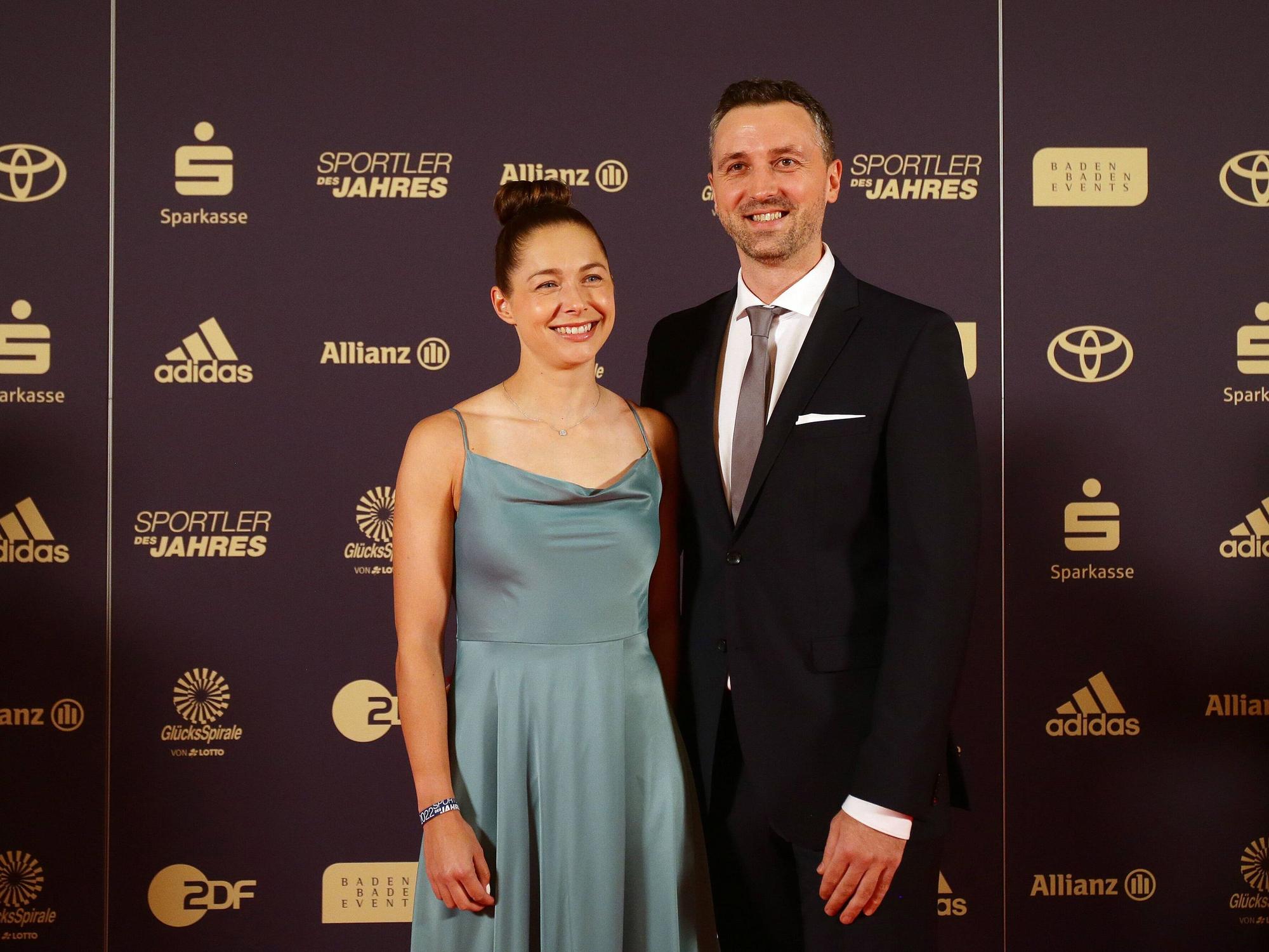 Gina Lückenkemper und Stefan Vogel bei der „Sportler des Jahres“-Gala 2022