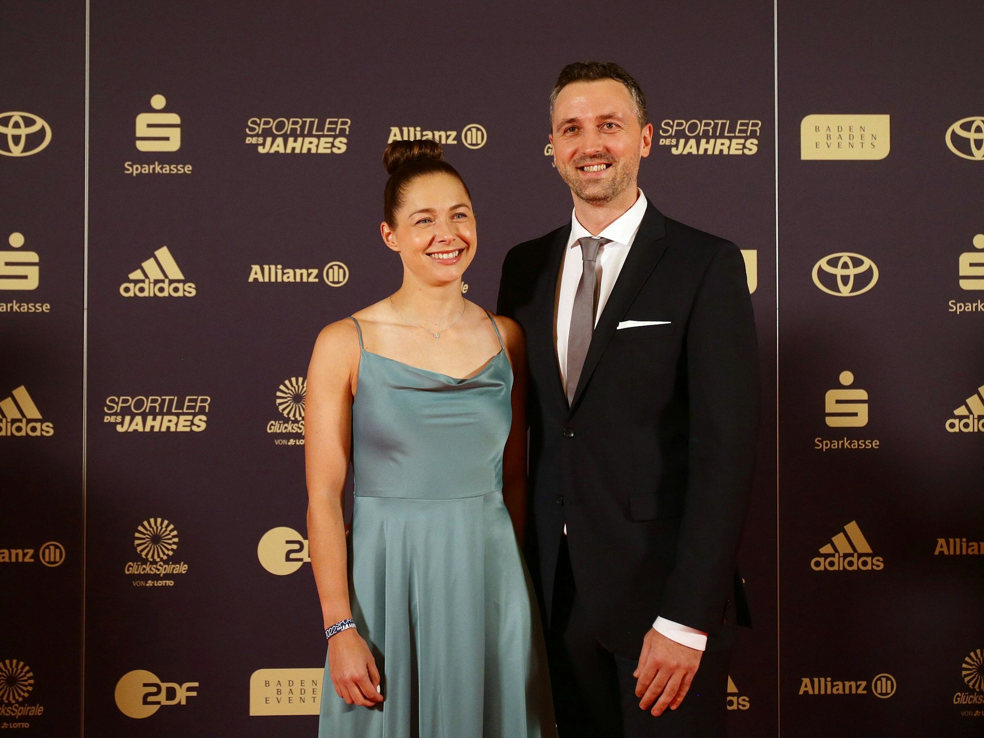 Gina Lückenkemper und Stefan Vogel bei der „Sportler des Jahres“-Gala 2022