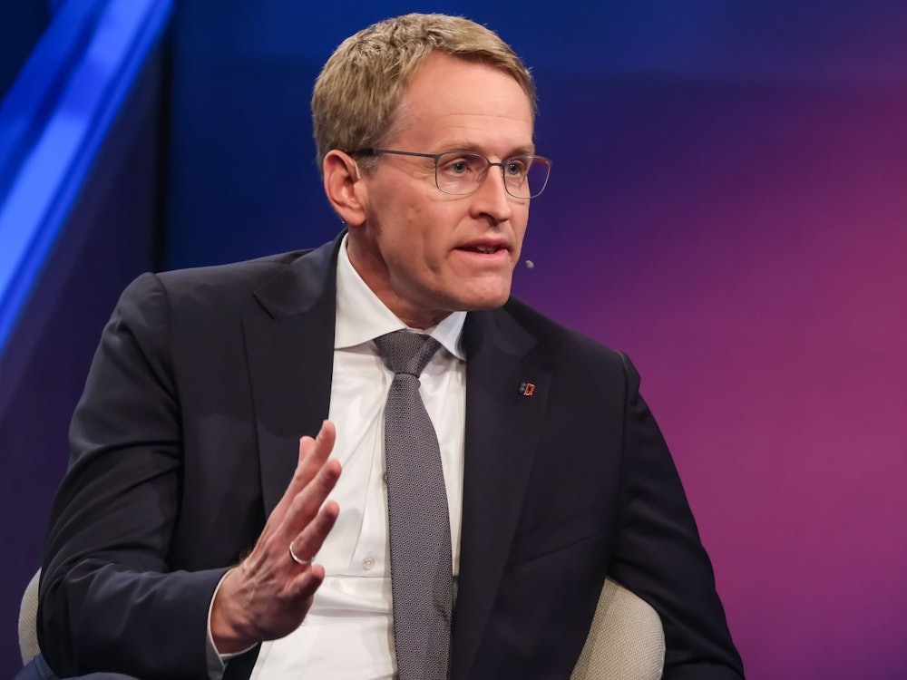 CDU-Ministerpräsident Daniel Günther kritisierte am Mittwochabend bei „Maischberger“ die Arbeit der schwarz-roten Koalition. (Bild: WDR / Oliver Ziebe)