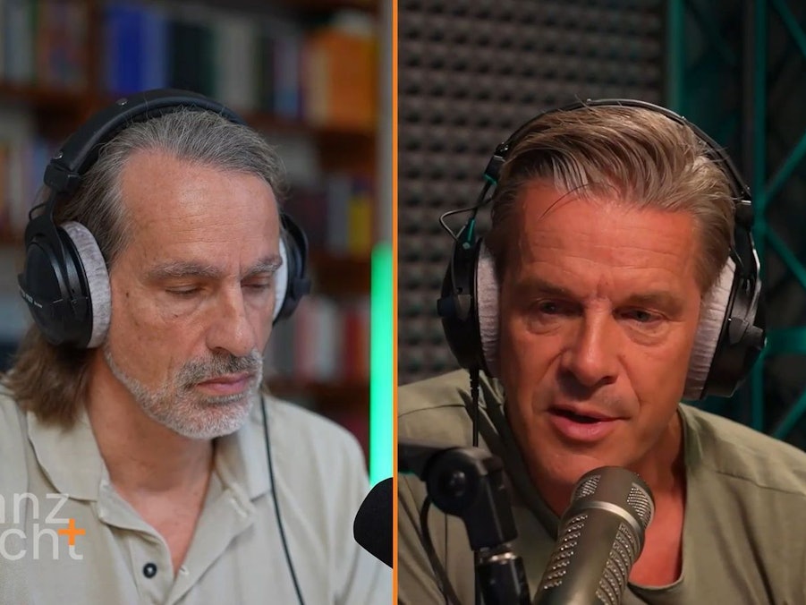 Richard David Precht (links) und Markus Lanz kritisierten in ihrem Podcast das Konzept der politischen Brandmauer. (Bild: ZDF / Lanz + Precht)
