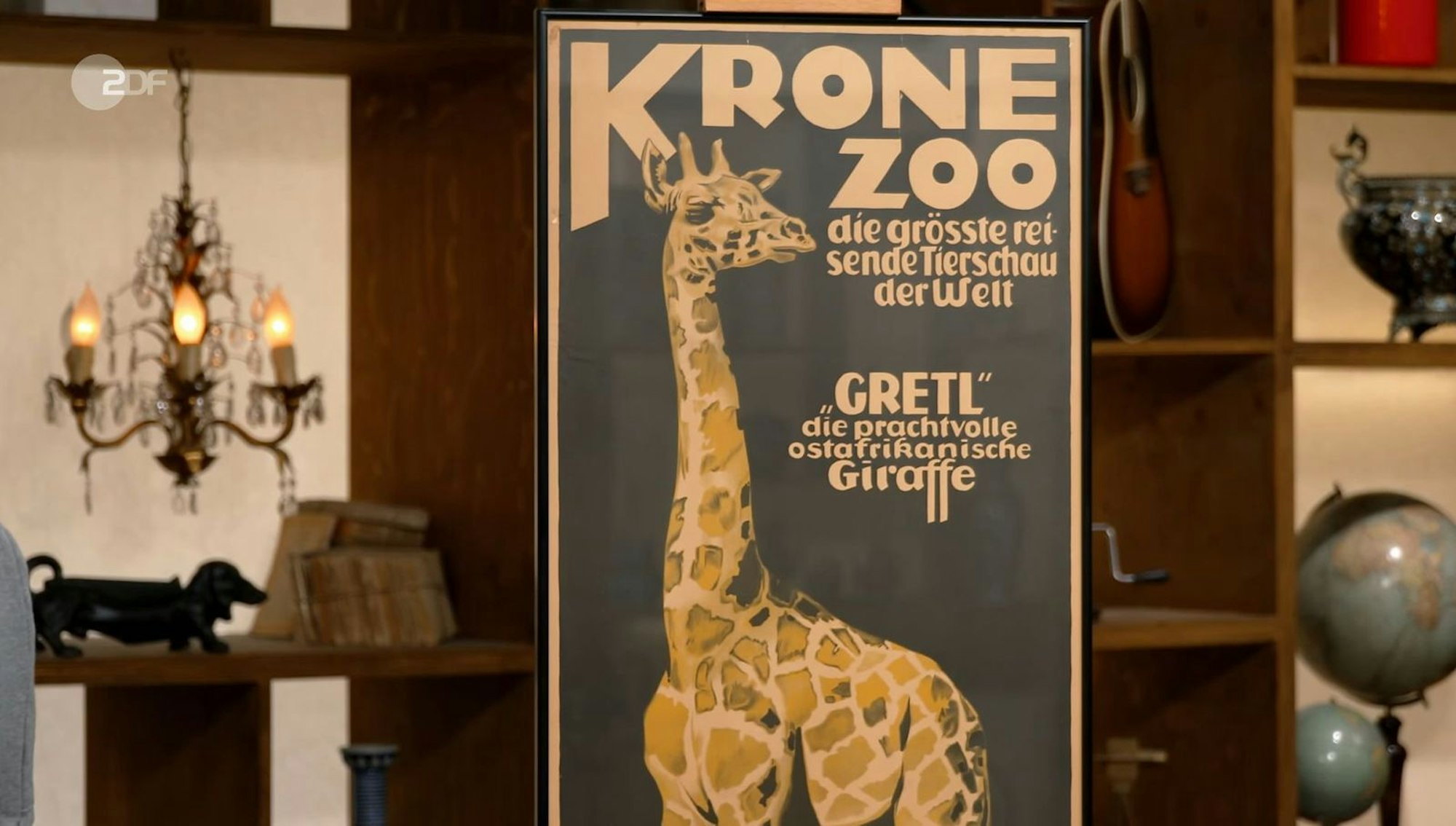 Ebenfalls zum Verkauf angeboten wurde das Plakat von Krone Zoo von Sigmund von Suchodolski, das Ende der 1910er- oder Anfang der 1920er-Jahre entstand und 600 bis 900 Euro wert war. Bei 820 Euro wurden sich Jan Cizek und der Verkäufer einig.
(Bild: ZDF)