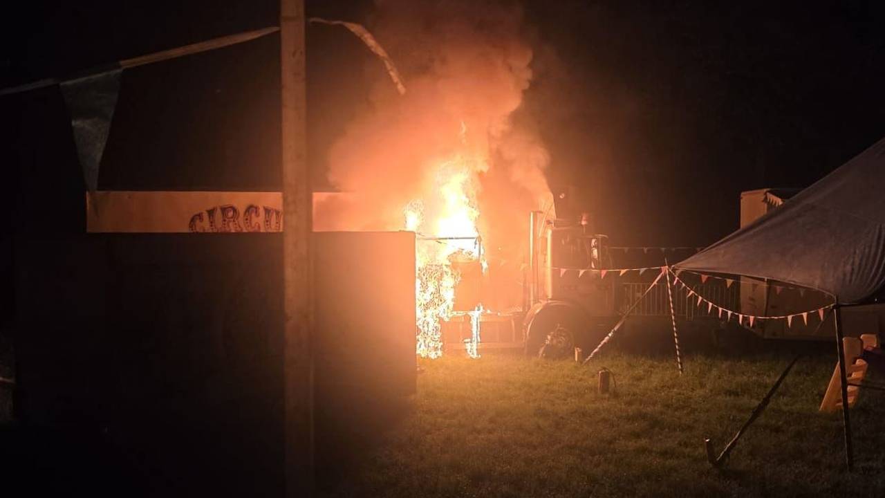 Brand beim Circus Charles Monroe in Köln.