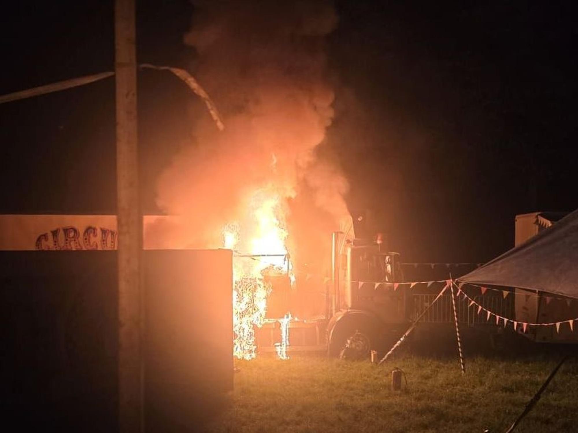 Brand beim Circus Charles Monroe in Köln.