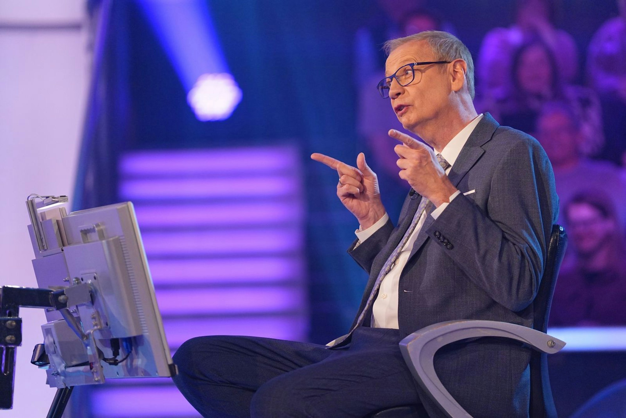 Für Quizmaster Günther Jauch wurde das „Zocker-Special“ von „Wer wird Millionär“ (RTL) mitunter zur Nervenprobe. (Bild: RTL/Stefan Gregorowius)