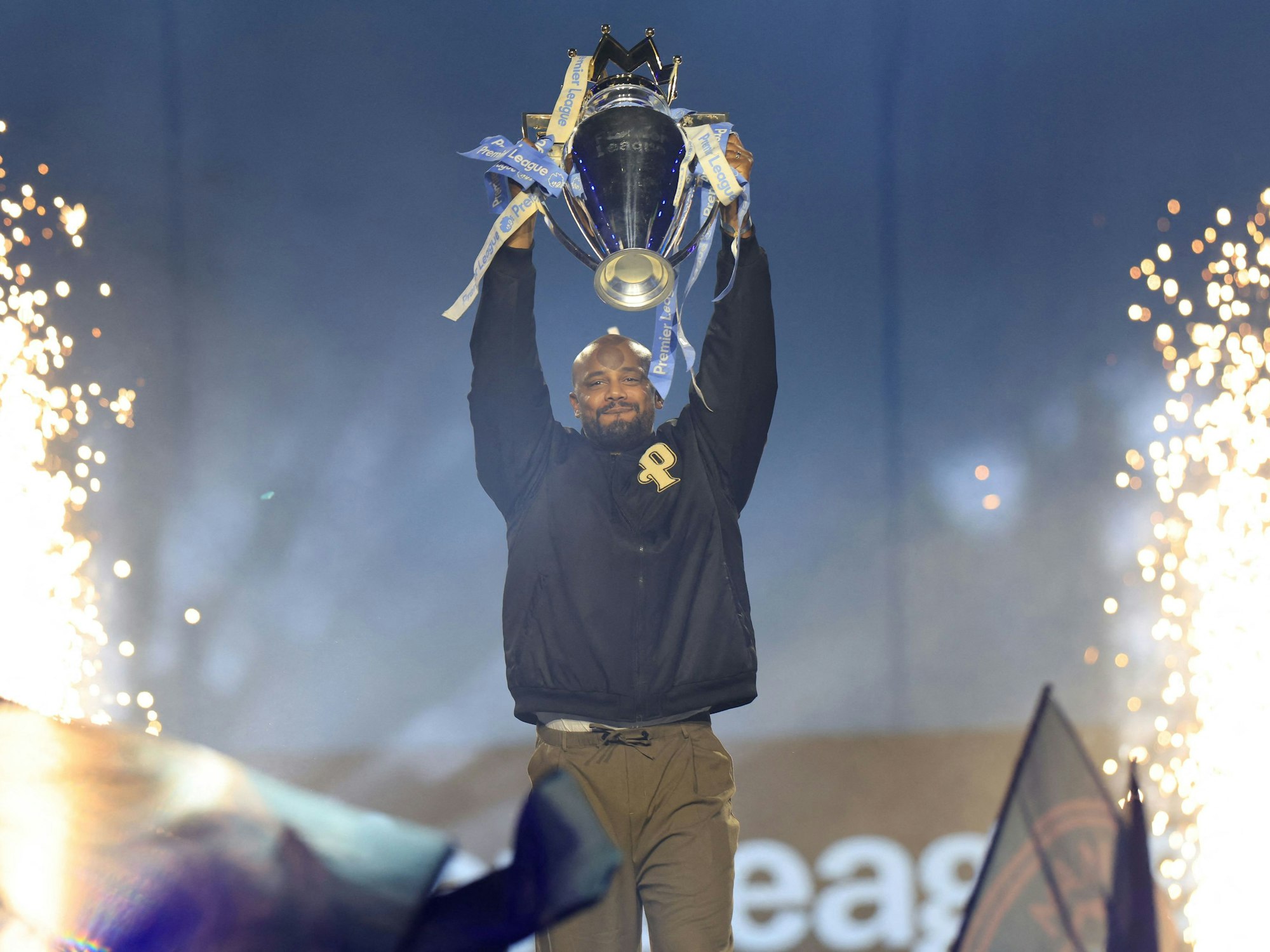 Vincent Kompany bei der Saisonabschlussfeier von Manchester City.