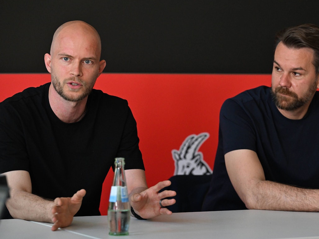Medienrunde in Köln: Trainer René Wagner und Geschäftsführer Thomas Kessler