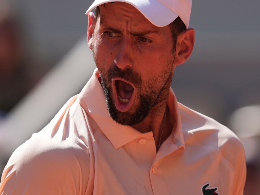Jubelschrei in Runde zwei: Novak Djokovic.