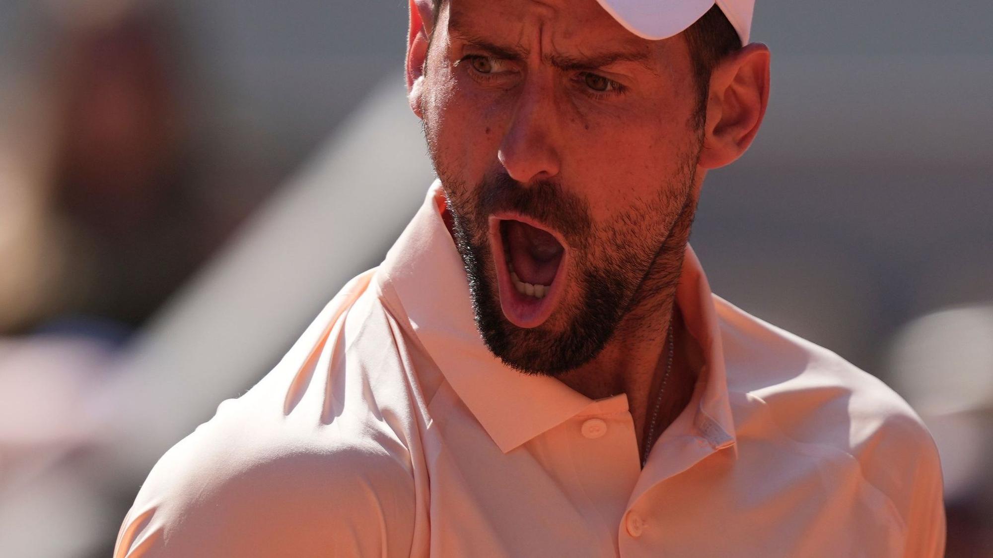 Jubelschrei in Runde zwei: Novak Djokovic.