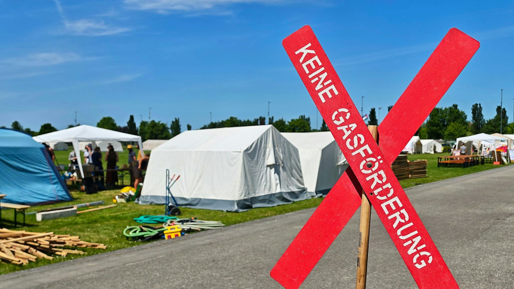 Klimacamp gegen Ausbau von Gaskraftwerken in Hamm
