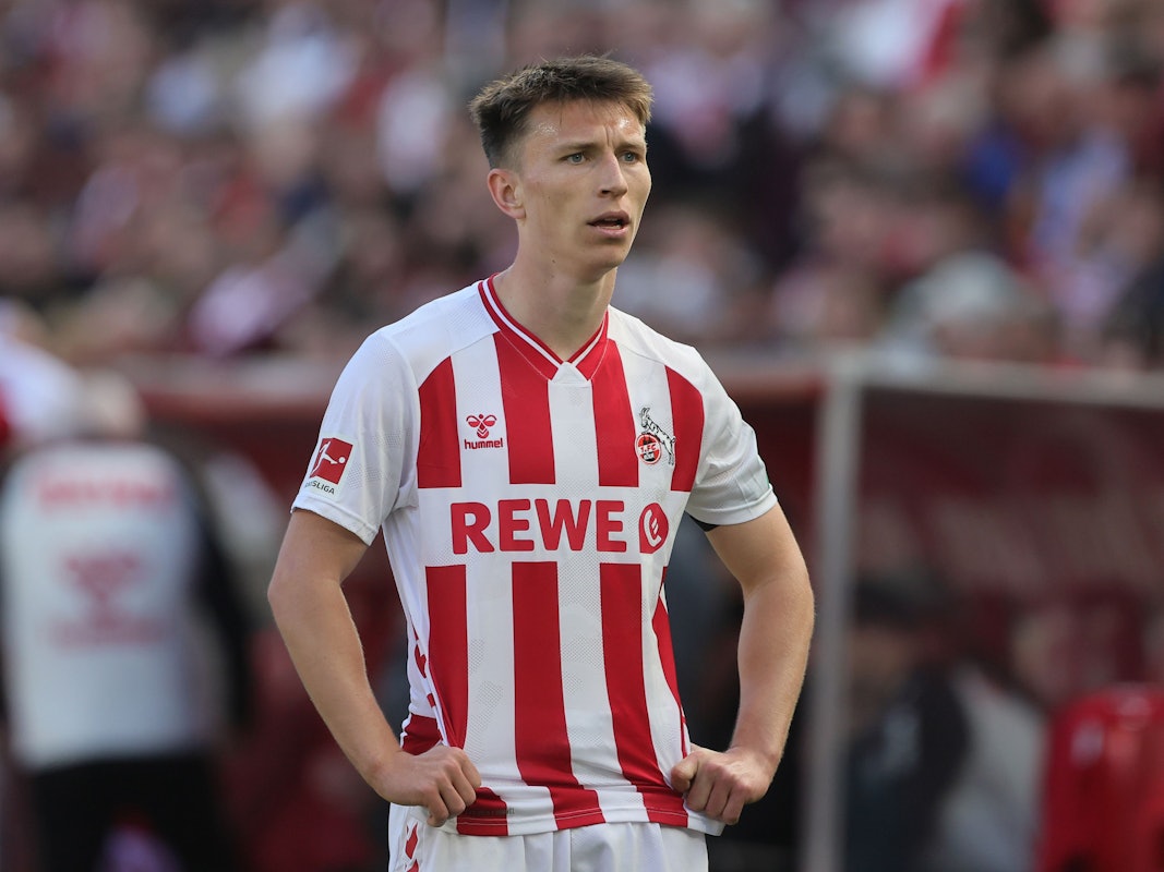Linksverteidiger Kristoffer Lund im Trikot des 1. FC Köln