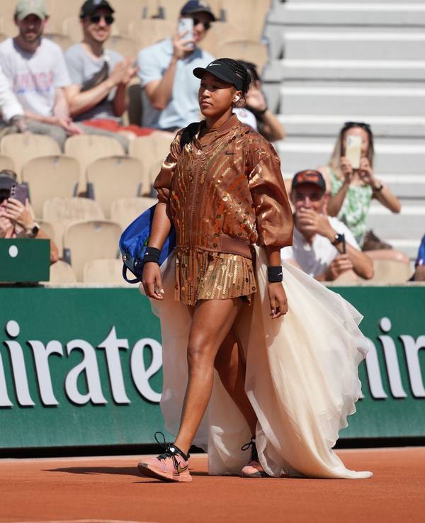 Legte wieder einen filmreifen Auftritt beim Einlauf hin: Naomi Osaka.