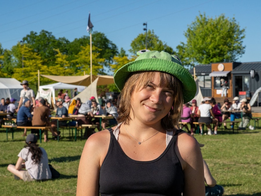 Aktivistin Greta Thunberg bei Klimacamp in Hamm