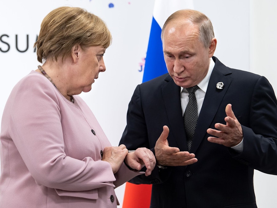 Kanzlerin Angela Merkel und Russlands Präsident Wladimir Putin