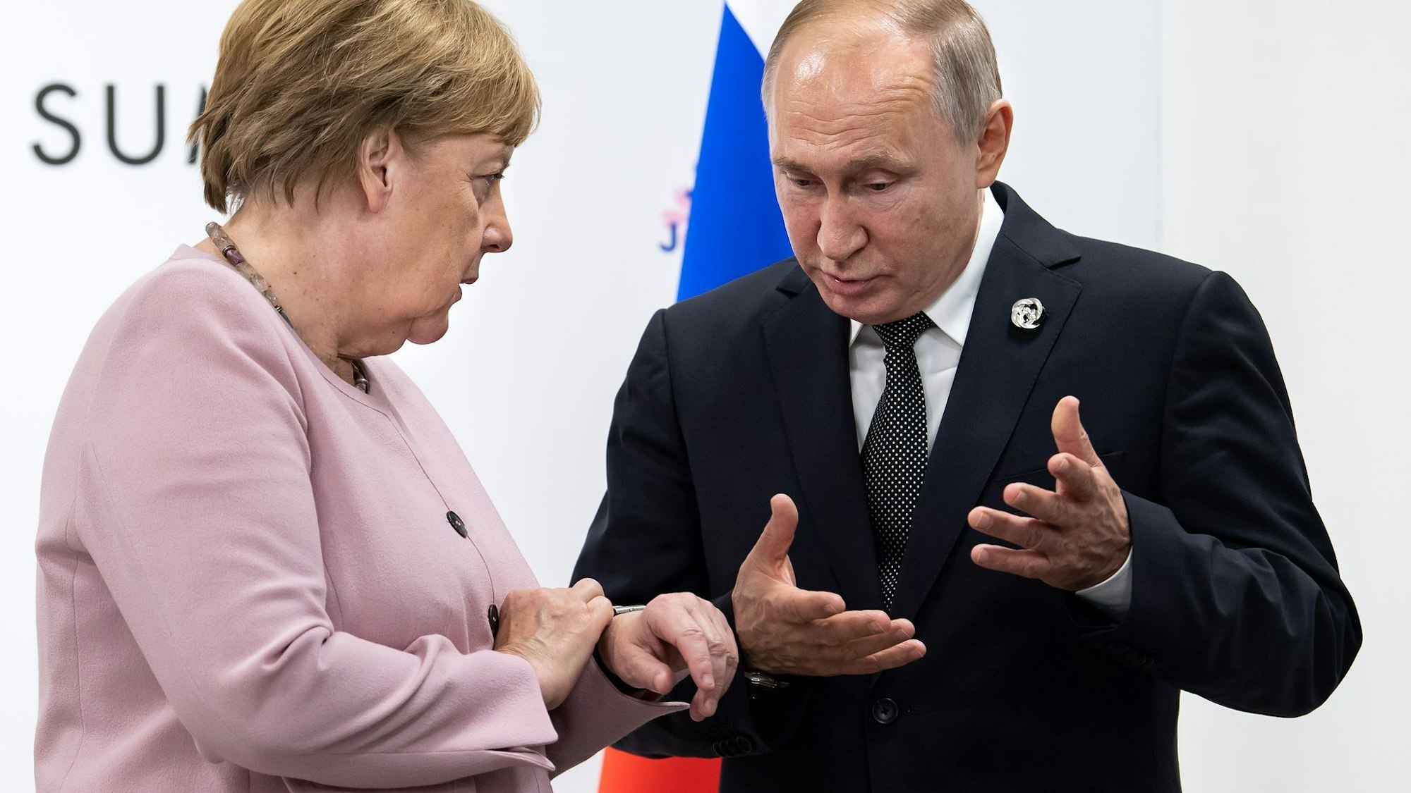 Kanzlerin Angela Merkel und Russlands Präsident Wladimir Putin