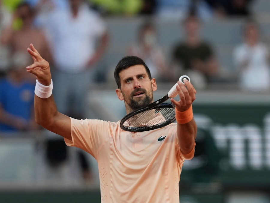 Hat in Paris sichtlich gute Laune: Novak Djokovic.
