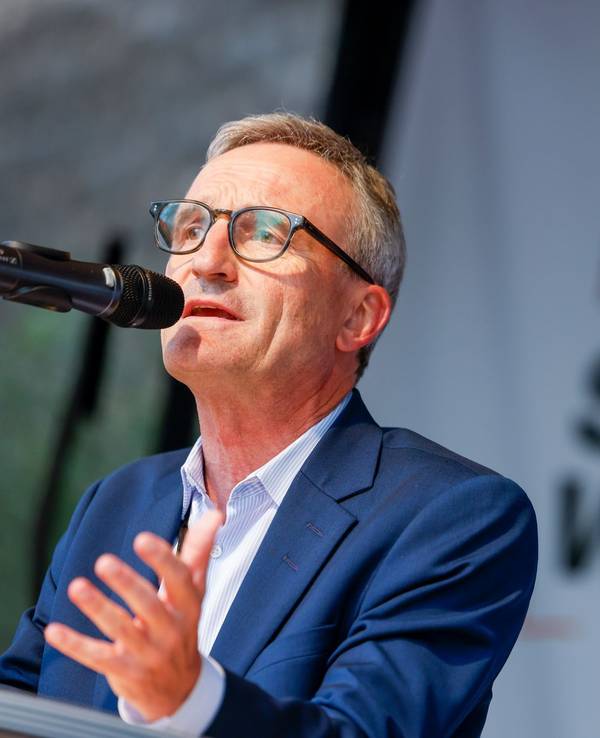 Thomas Geisel im Wahlkampf für das BSW