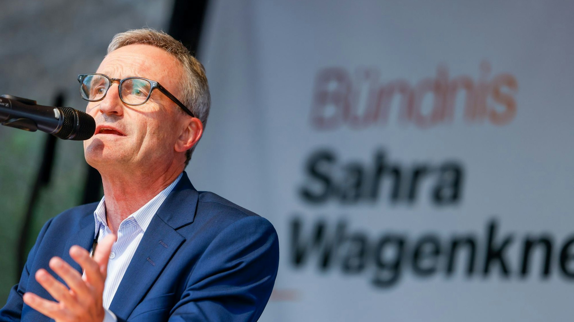 Thomas Geisel im Wahlkampf für das BSW