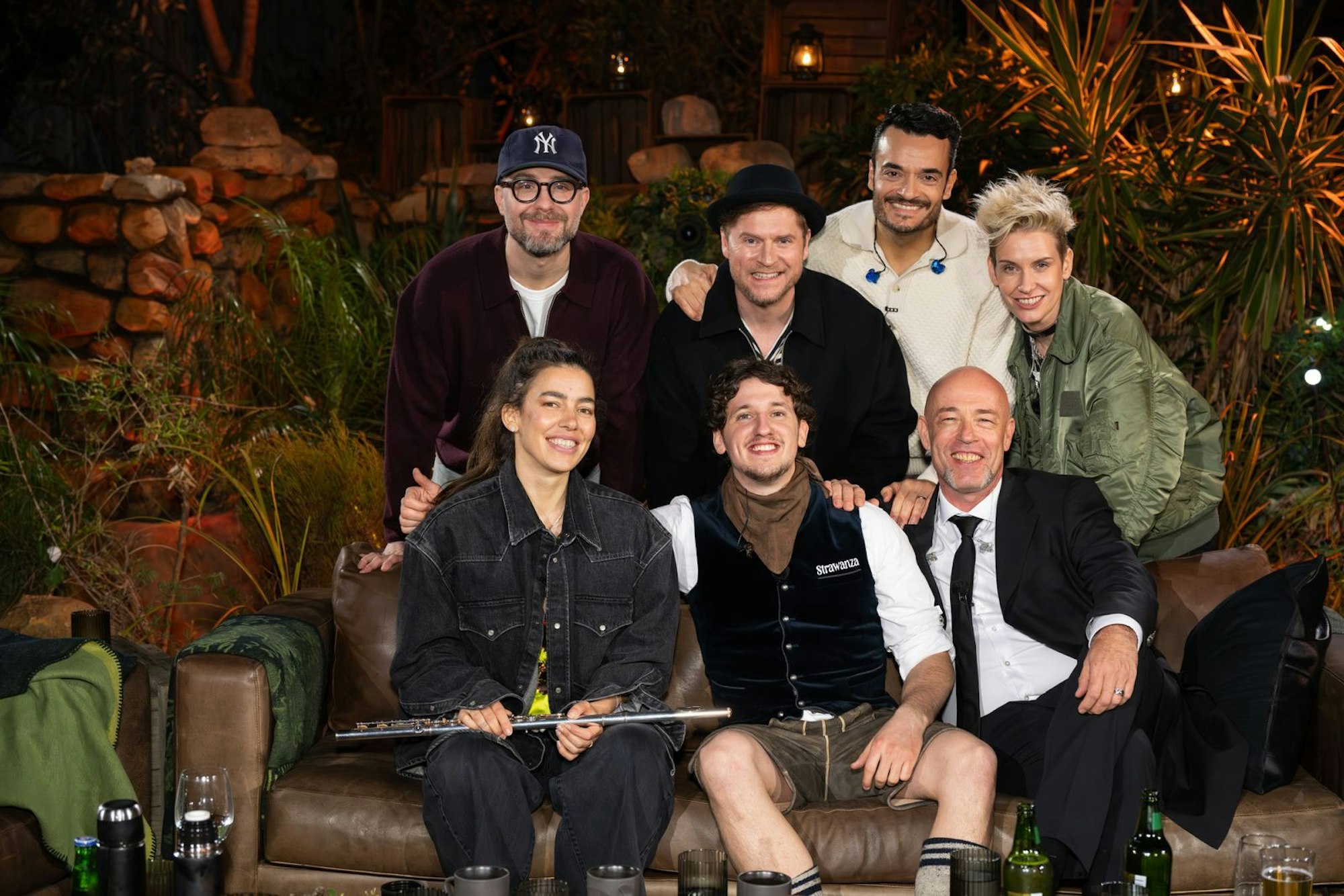 In der 13. Staffel „Sing meinen Song“ sind wieder prominente Musiker zu Gast (von oben links nach unten rechts): Mark Forster, Johannes Oerding, Giovanni Zarrella, Deine Cousine, Frida Gold, Tream und Der Graf von Unheilig. (Bild: RTL / Markus Hertrich)