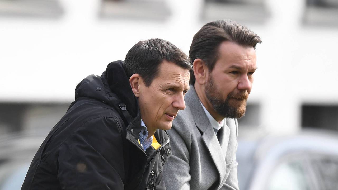 Ulf Sobek und Thomas Kessler beim FC-Training.