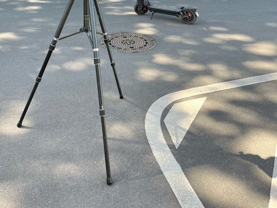 Polizeikontrolle von E-Scootern in Hilden.