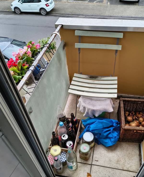 Blick auf einen Balkon