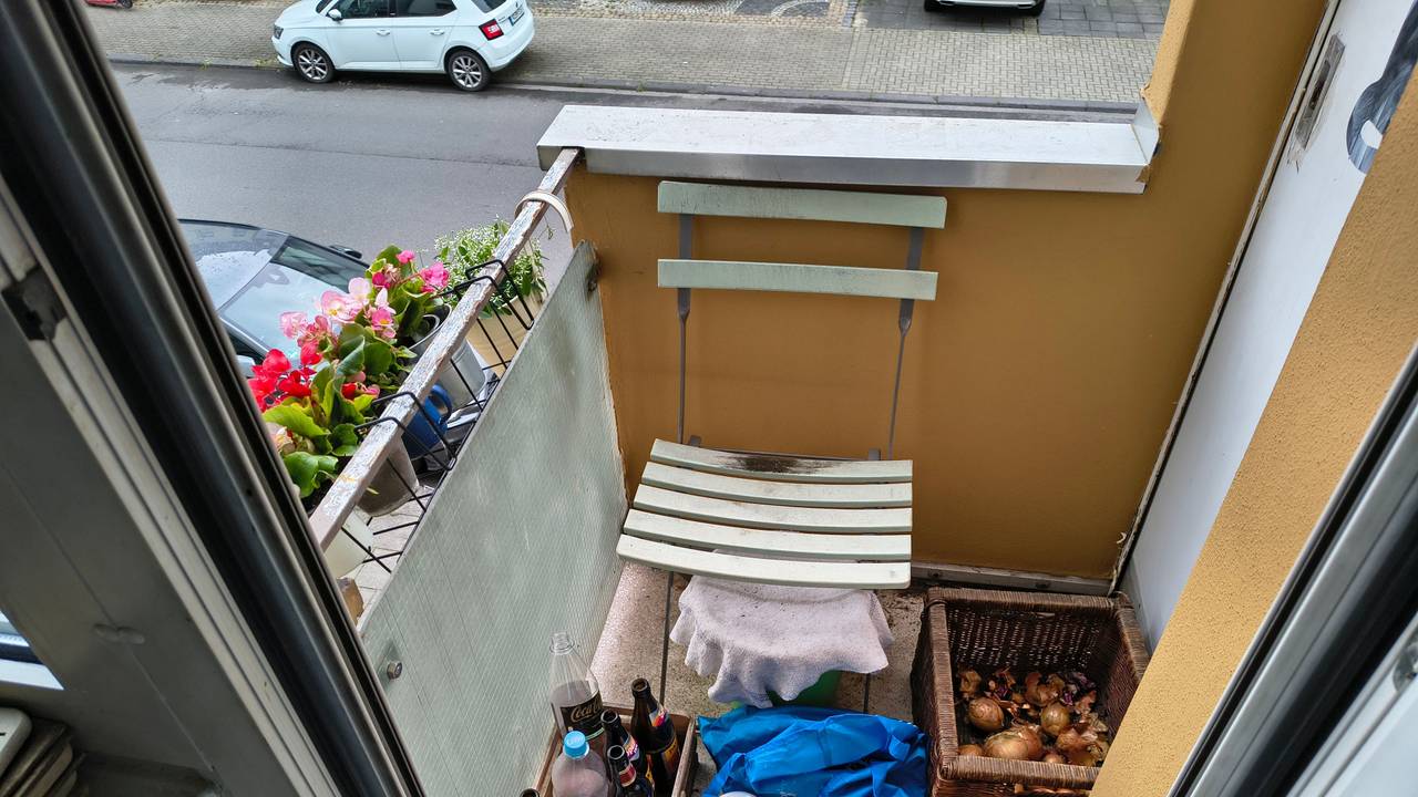 Blick auf einen Balkon