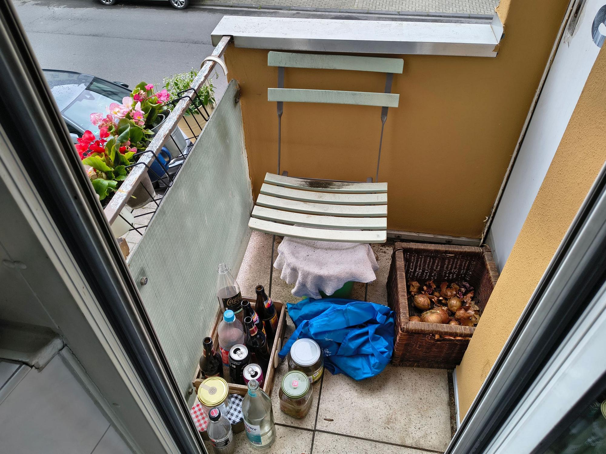 Blick auf einen Balkon