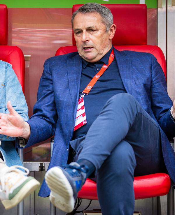 Fortuna-Sportdirektor Christian Weber (l.) und F95-Vorstand Klaus Allofs