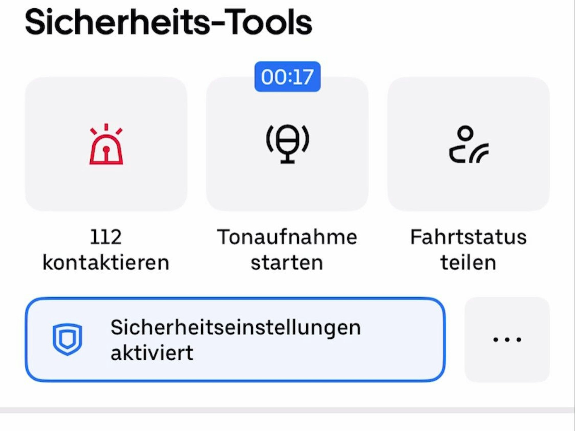 Ab sofort können Fahrgäste in Deutschland während ihrer Uber-Fahrt eine Audioaufnahme starten.