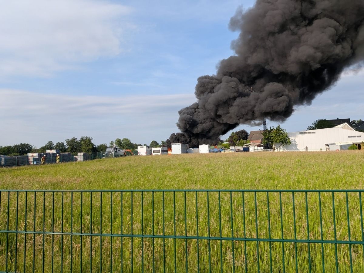 Großbrand in Burscheid am Samstag.