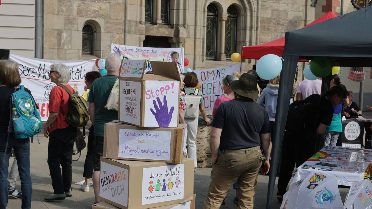 Kundgebung „Nein zur Wahl eines AfD-Landrates“