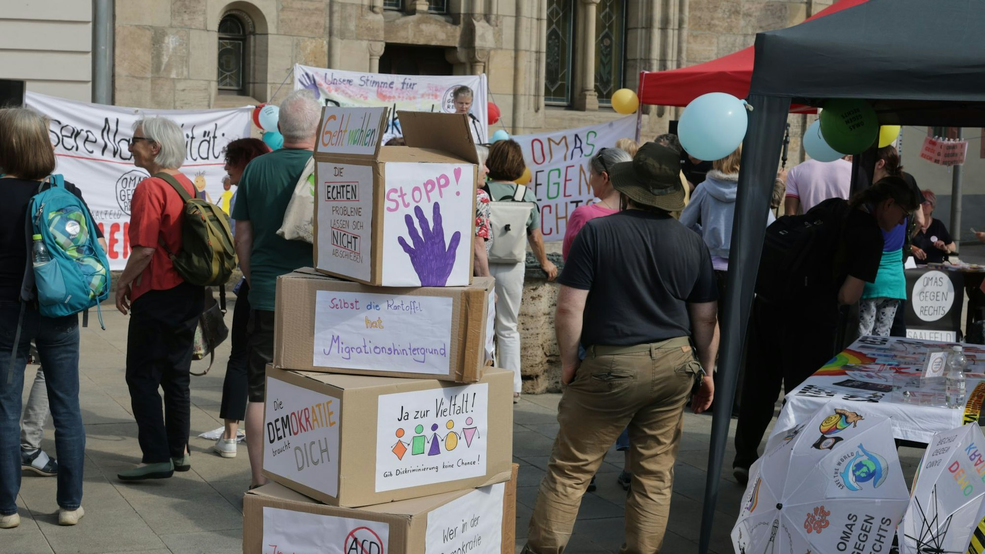 Kundgebung „Nein zur Wahl eines AfD-Landrates“