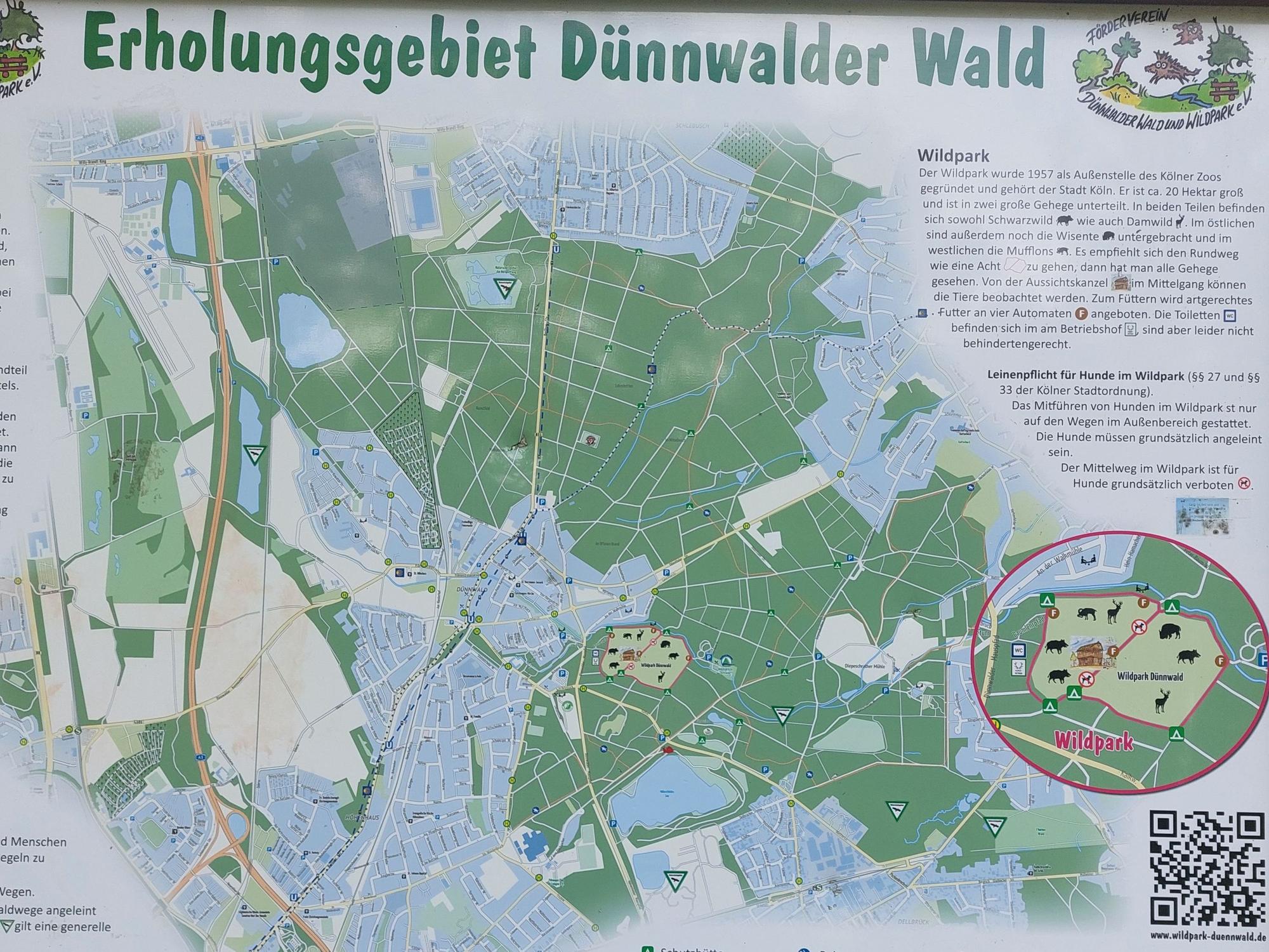 Eine Tafel zeigt, wie groß das Erholungsgebiet rund um den See ist.