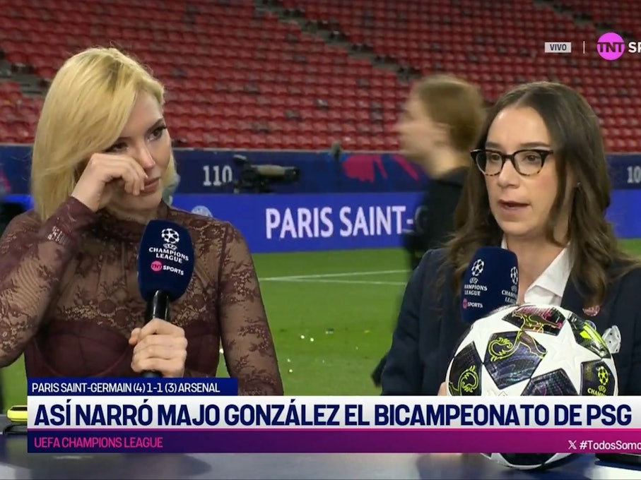 Nachberichte bei TNT Sports México mit Moderatorin Miroslava Montemayor und Kommentatorin Majo González.
