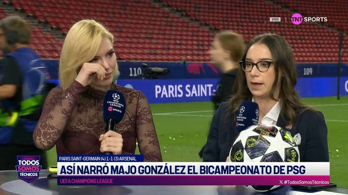 Nachberichte bei TNT Sports México mit Moderatorin Miroslava Montemayor und Kommentatorin Majo González.