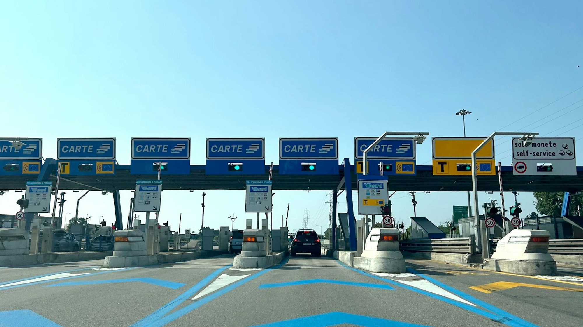 Mautstelle auf italienischer Autobahn