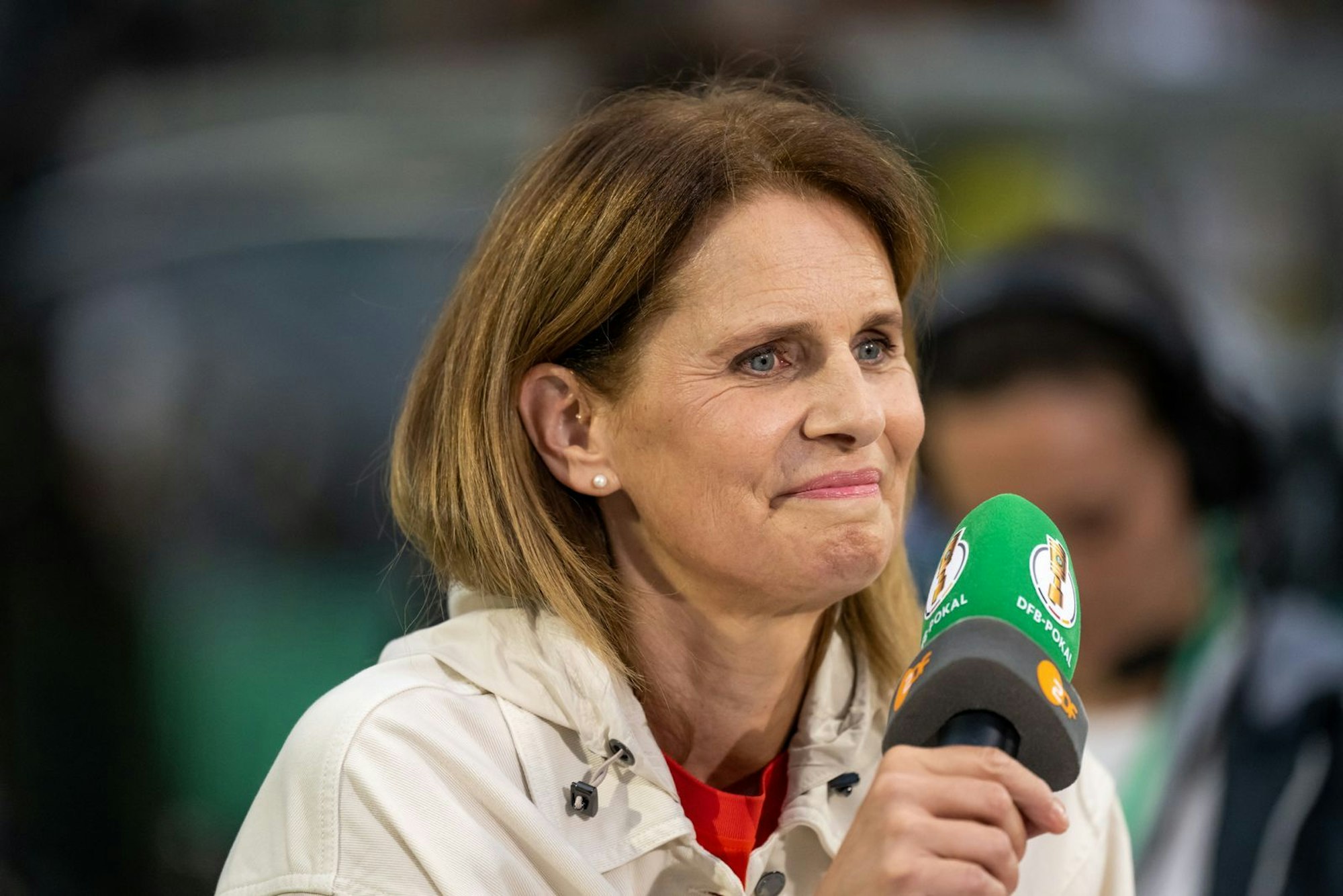 Katrin Müller-Hohenstein hat sich nach dem Deutschland-Spiel mit emotionalen Worten an das ZDF-Publikum gewendet. (Bild: 2022 Getty Images/Sebastian Widmann)
