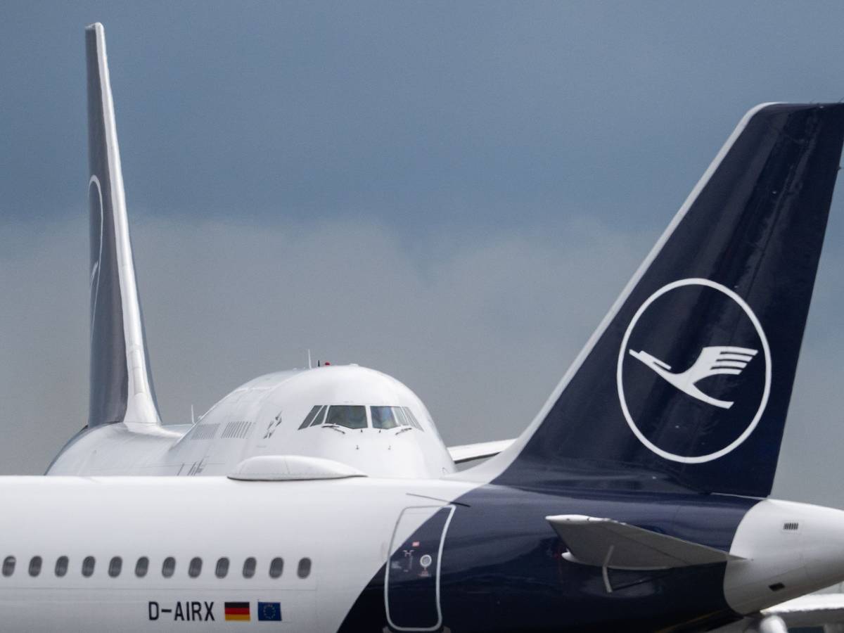 Passagiermaschinen der Lufthansa am Flughafen Frankfurt