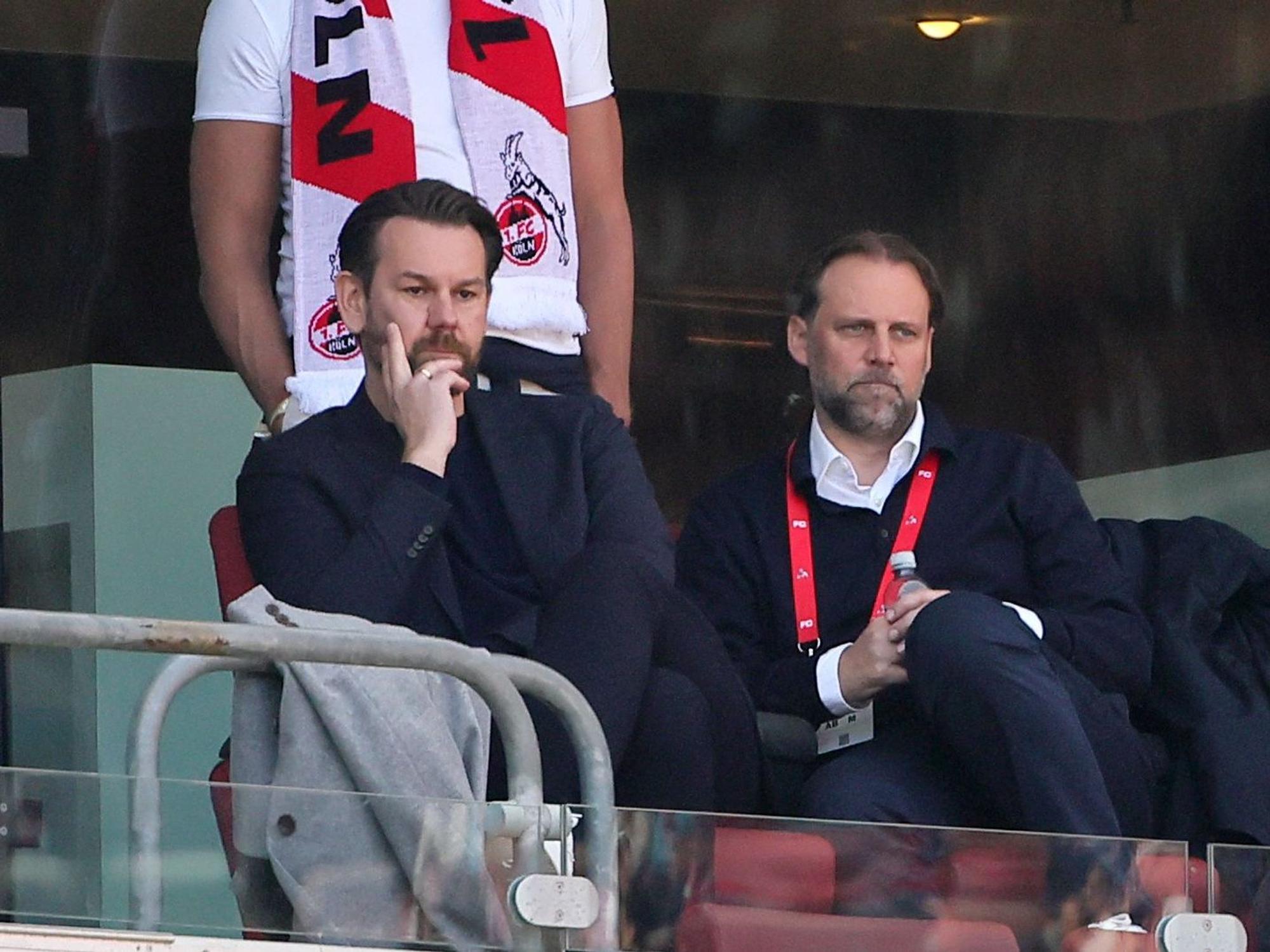 Thomas Kessler und Tim Steidten beim Spiel gegen Bayer Leverkusen.