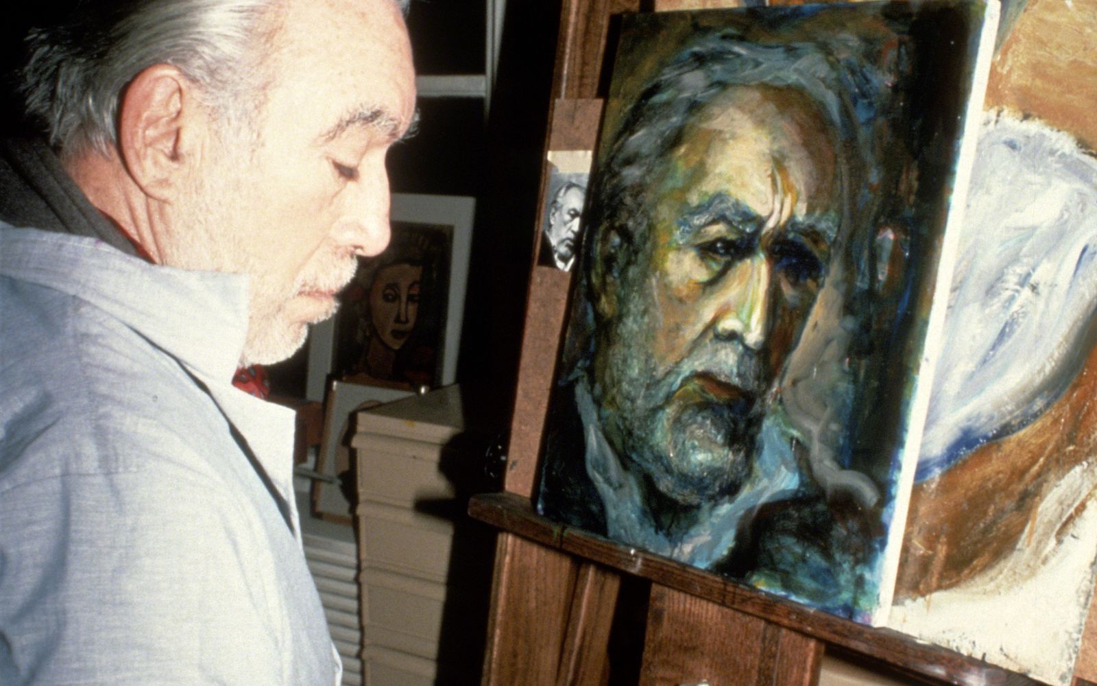 Anthony Quinn Mitte der 80-er: Das Malen war eine der vielen Leidenschaften des Schauspielers. (Bild: Bettina Cirone/IMAGES/Getty Images)