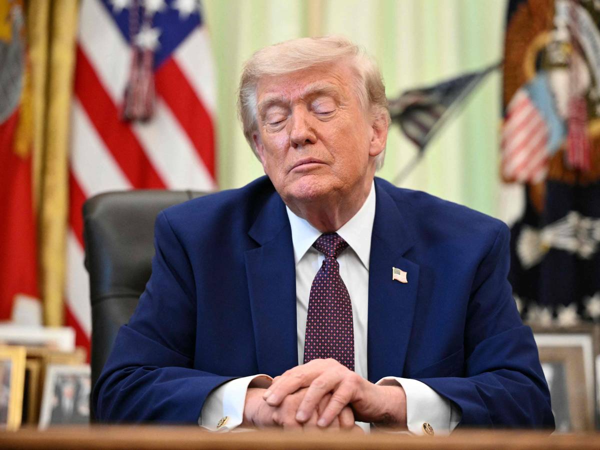 US-Präsident Donald Trump spricht am 3. Juni im Oval Office zur Presse.