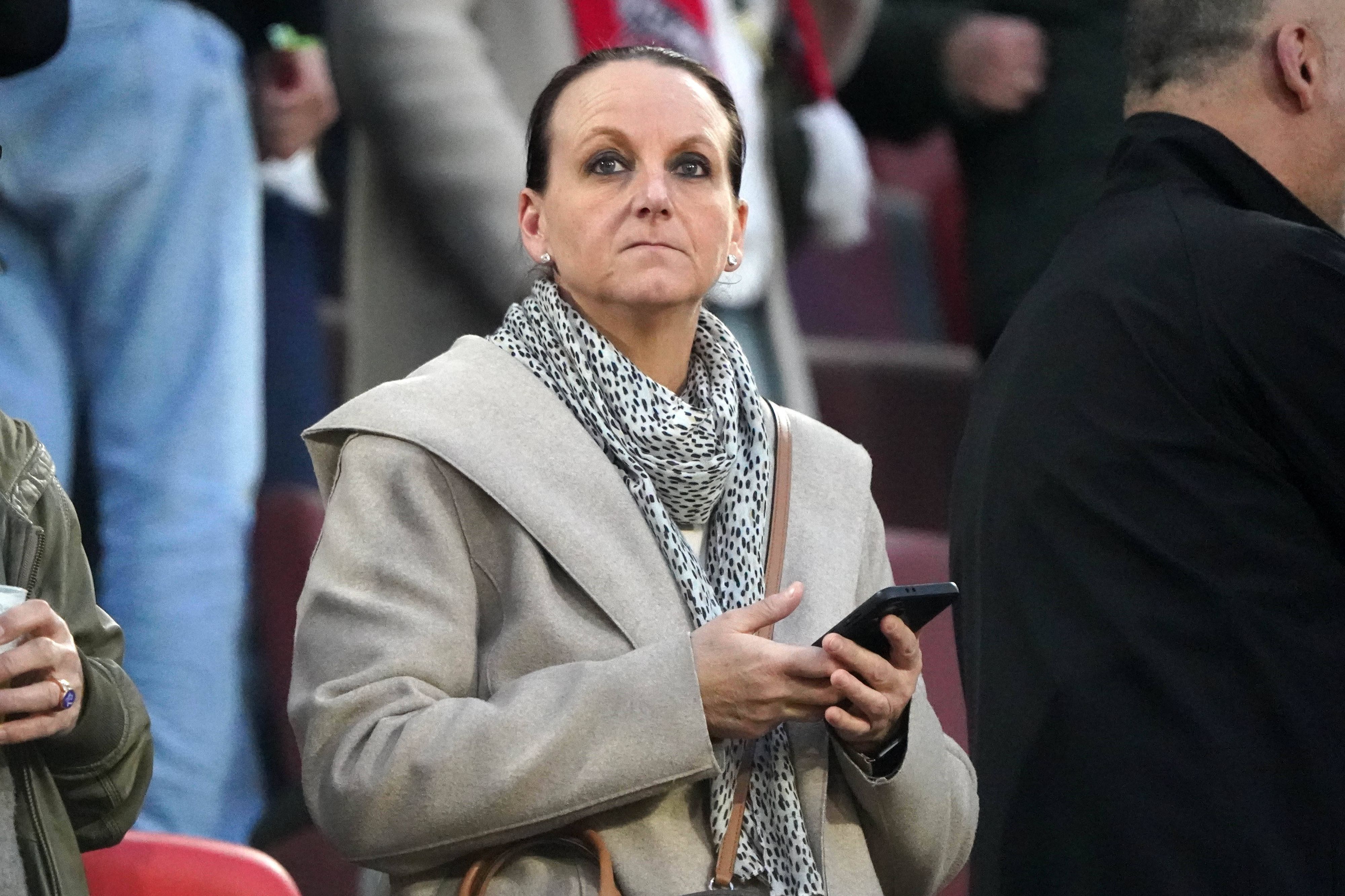 Sabrina El Mala, Mutter von Said El Mala, auf der Tribüne in Köln.