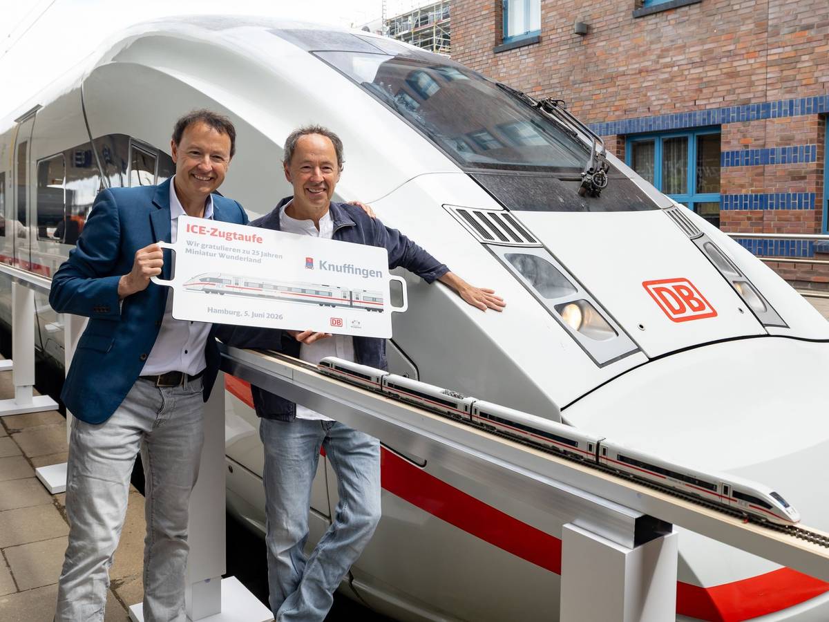 ICE-Taufe: „Knuffingen“ aus dem Miniatur Wunderland