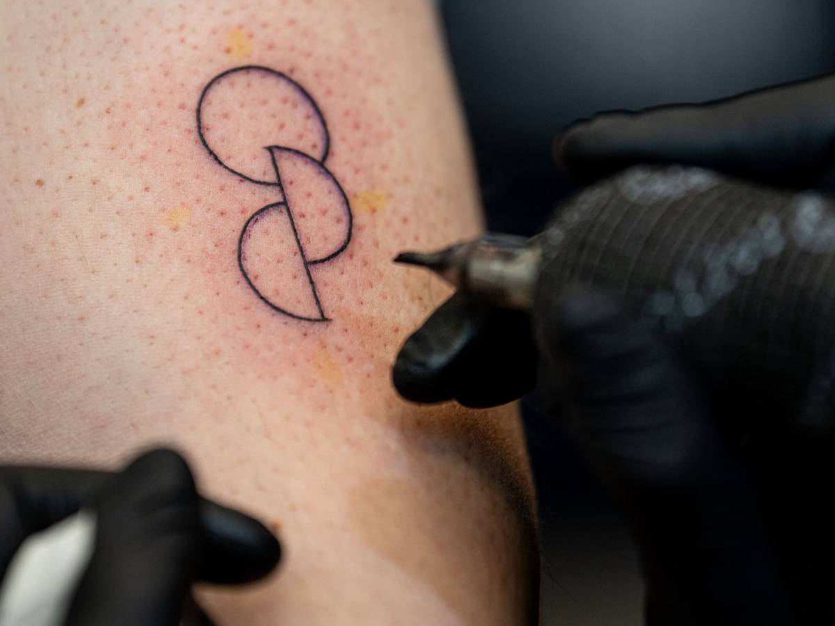 Organspende-Tattoo bei Aktion der Organisation «Junge Helden»