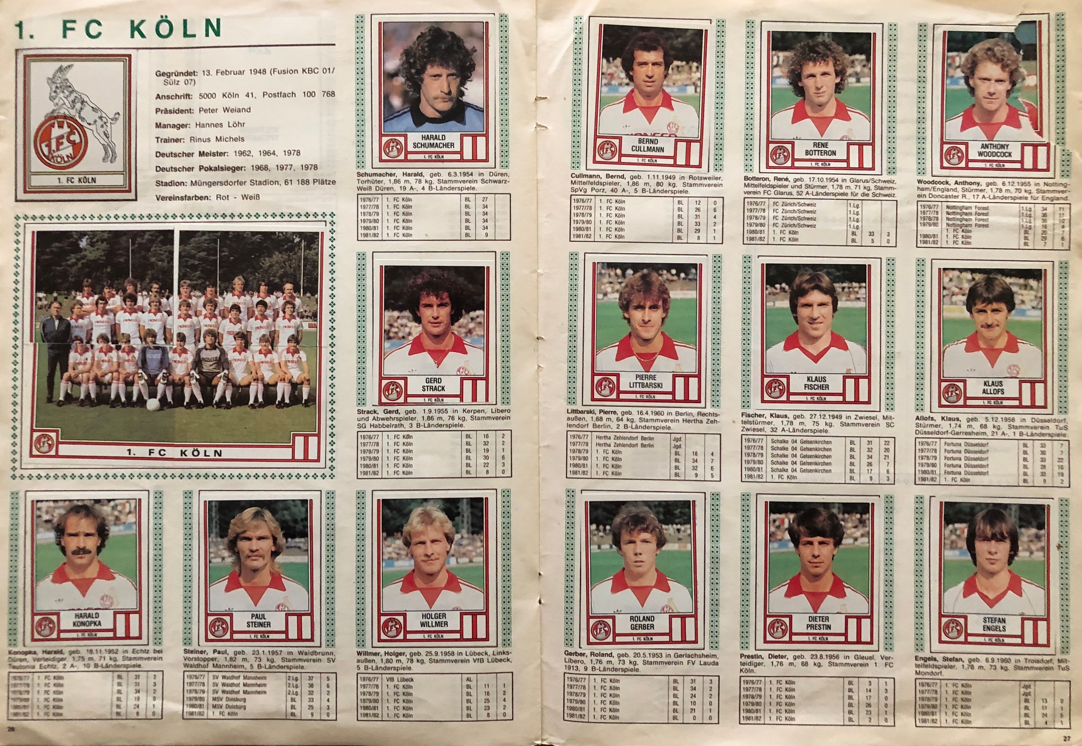 Marco zeigt die volle Seite mit allen FC-Spielern.