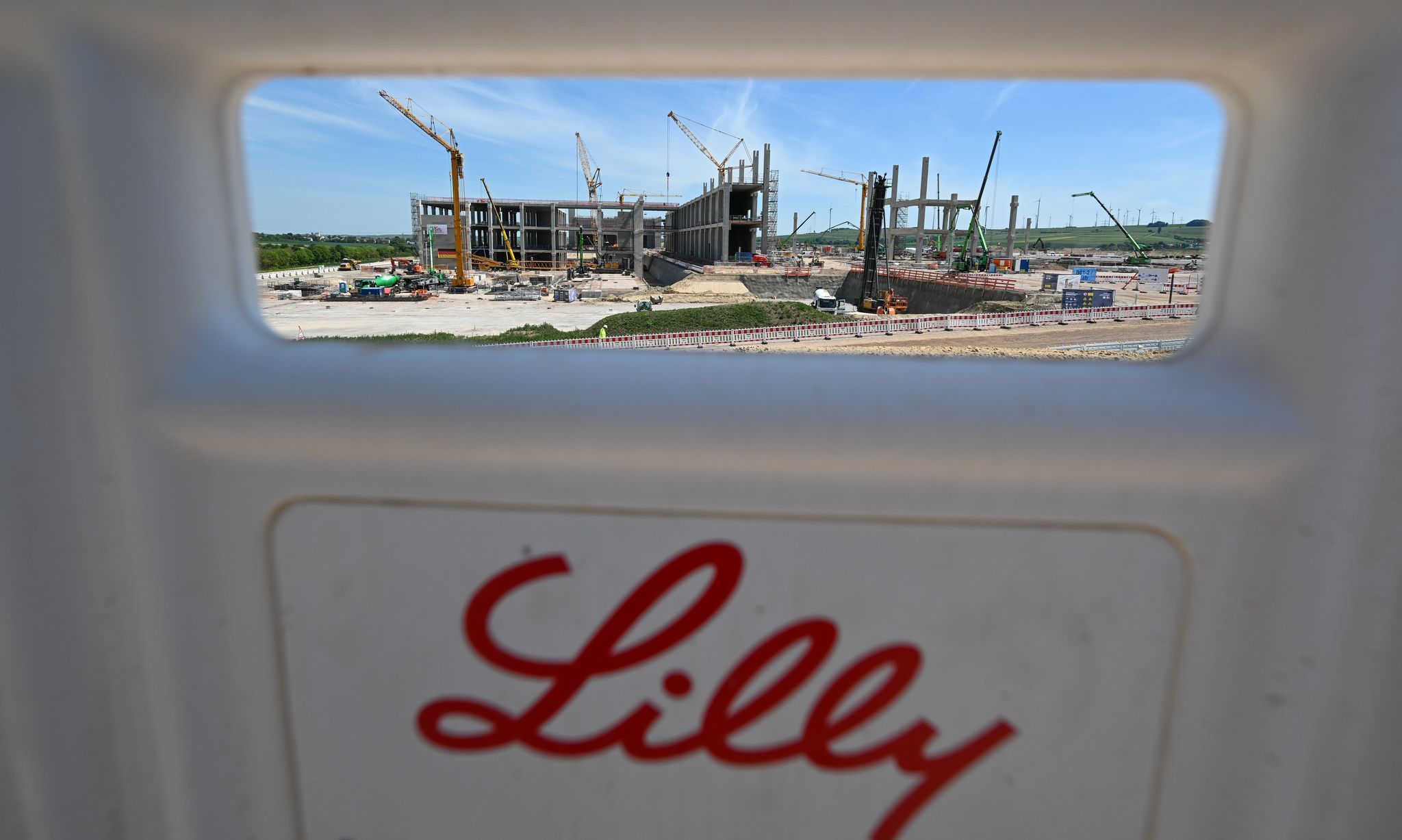 Baustelle des neuen Pharmastandort in Alzey von Eli Lilly